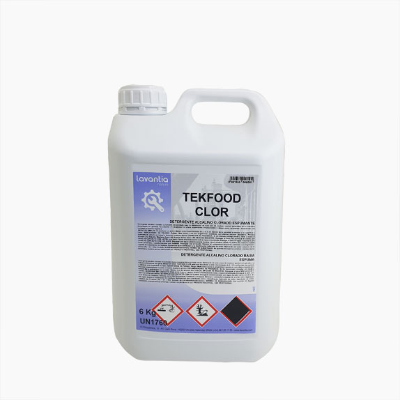 Detergente alcalino cloro para residuos grasos