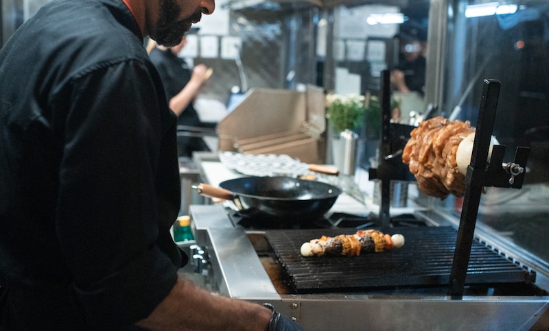 Plancha de hostelería para asar alimentos