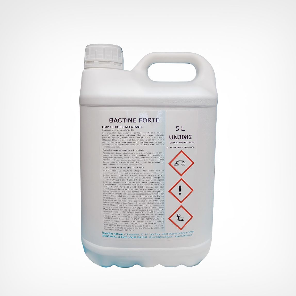 Limpiador desinfectante bactericida y viricida